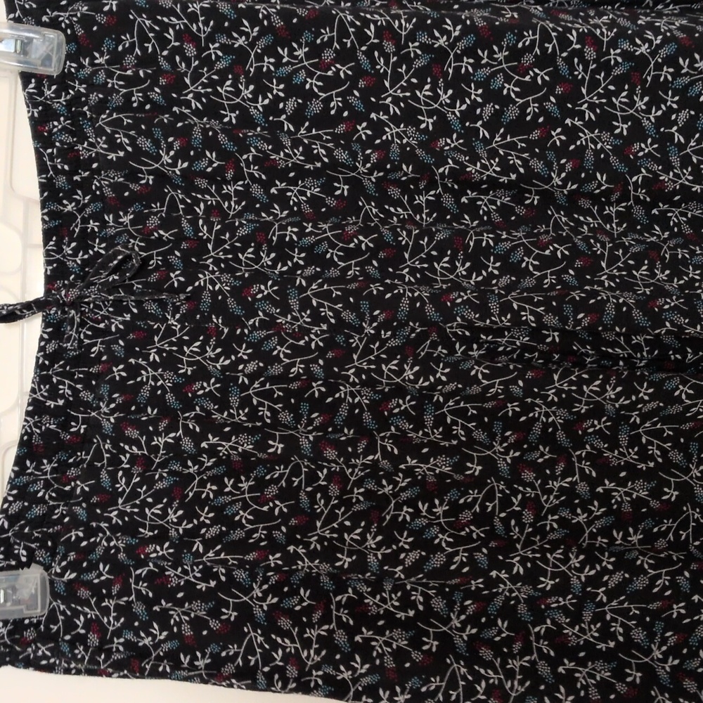 UNIQLO EUC Black Floral Lounge Pants Rayon 2 Pockets Elastic Waist - Picture 5 of 5